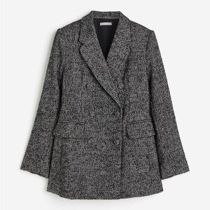 H&M Double Breasted Herringbone Blazer